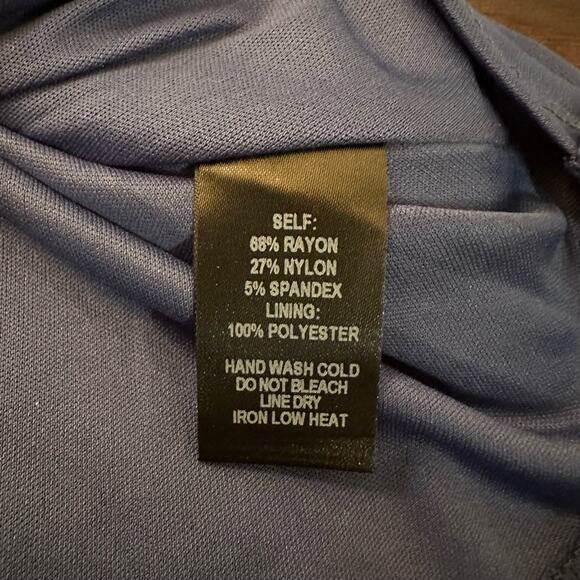 Lulu's Season of Fun blue off-the-shoulder fit & flair mini dress size M - Picture 9 of 13